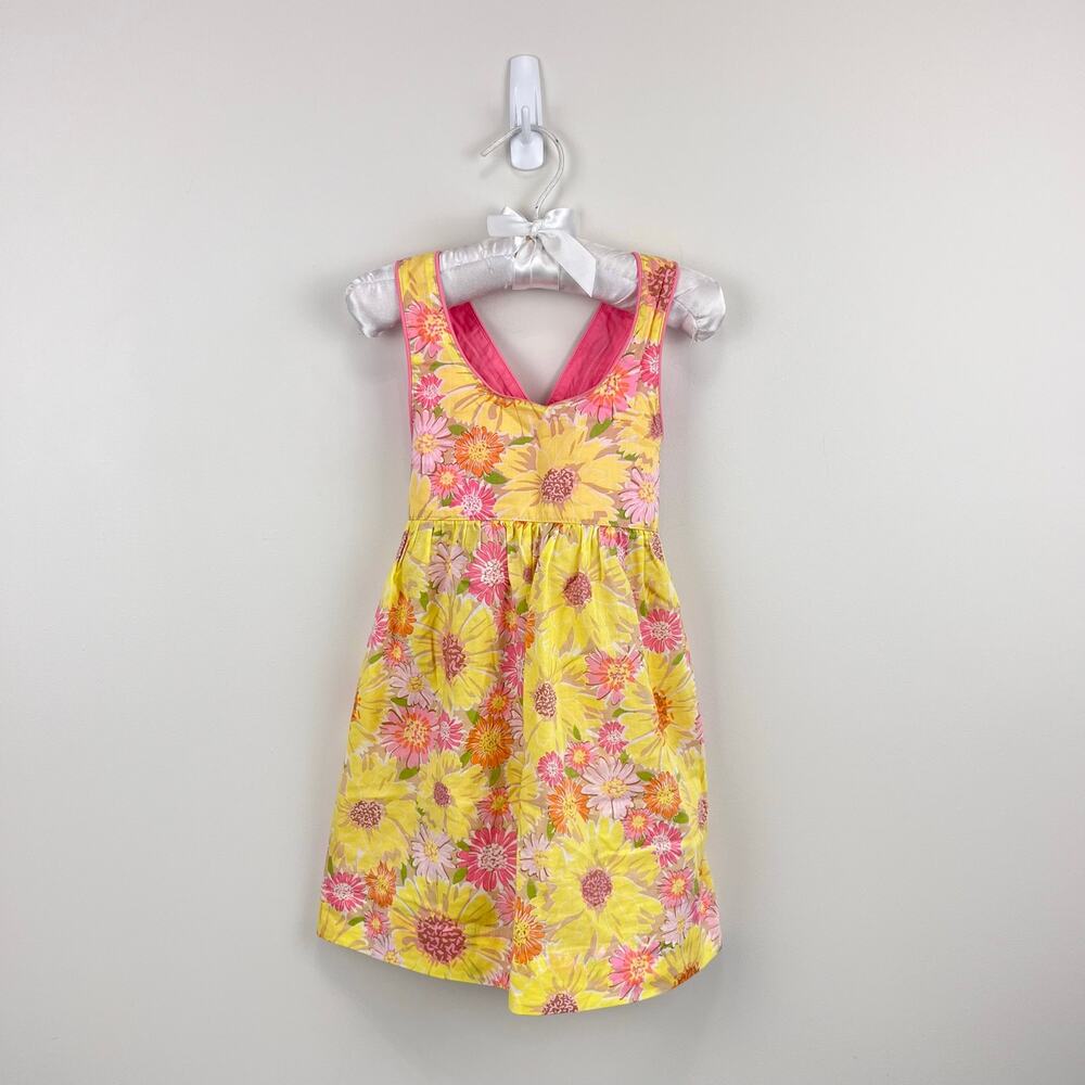 Vintage Y2K OshKosh B'gosh Yellow Pink Floral Sun Dress 2T